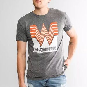 Retro Brand Distressed Whataburger Short Sleeve Tri-Blend T-Shirt Men’s Small
